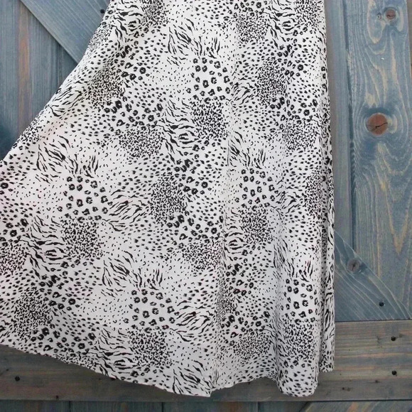 Joie Animal Print Black and White Brystal Bias Cut Small Size 4 - Picture 6 of 8